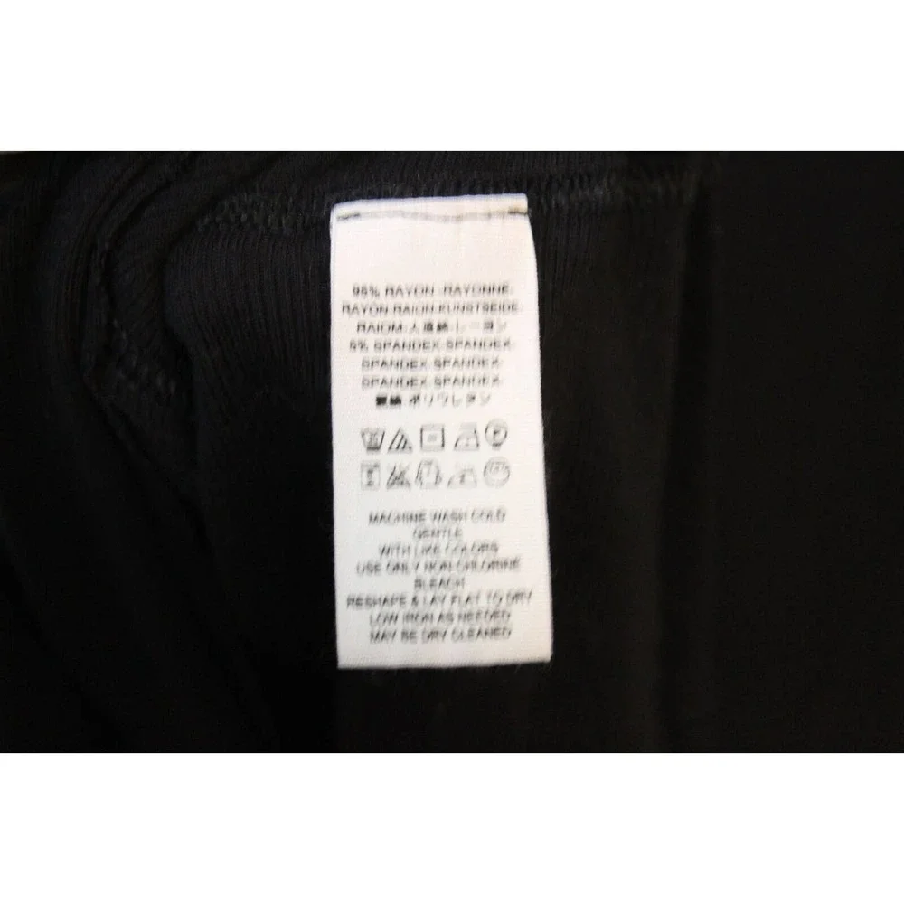 We The Free People Alameda Dolman Sleeve Turtleneck Top Black Medium H12840 - Picture 15 of 16
